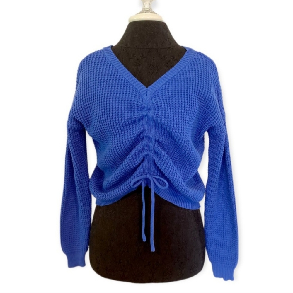 Sincerely Jules Cinch Crop💙 Sweater Cornflower Blue 🔵